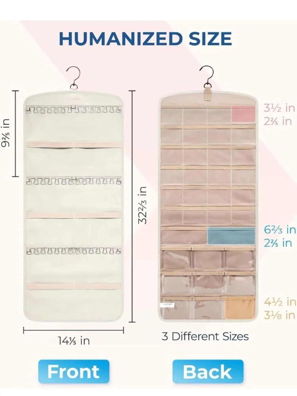 Hanging Double-Sided Jewelry Organizer